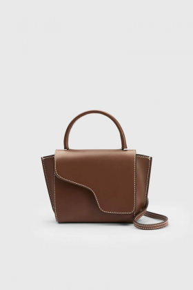 Montalcino Mini Handbag, Cannella & Contrast Stitch