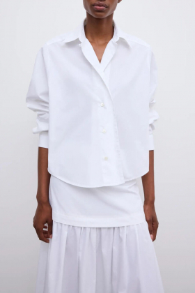 Cropped Shirt, White