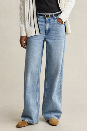 Relaxed jeans, Semi light blue broken in