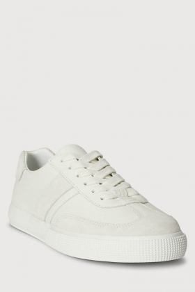 Braylee Leather & Suede Sneaker, Bianco