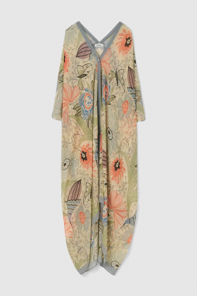 The Agave silk caftan, Ducharne