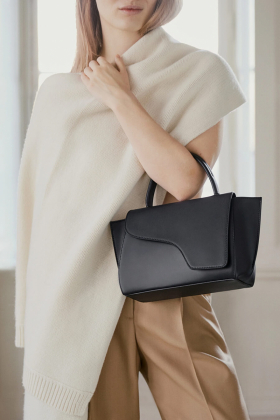 Arezzo Bag, Black Vacchetta