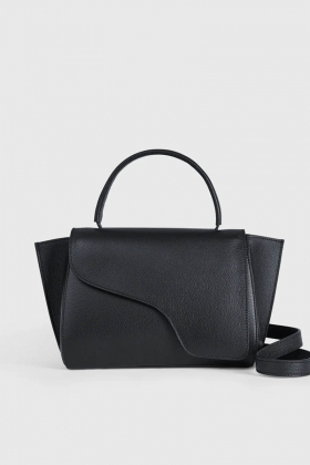 Arezzo black grained leather handbag