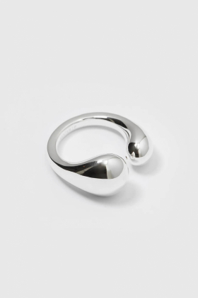 Bolded Drops Ring, Silver
