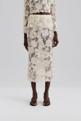 Anabelle Lace Midi Skirt, Vanilla