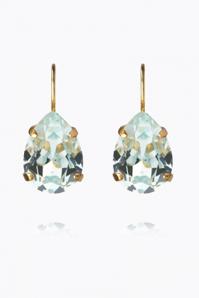 Mini Drop Clasp Earrings, Gold & Light Azore