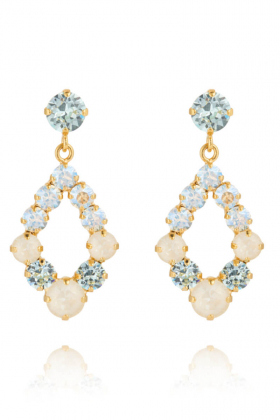 Mini Delia Earrings gold, Azore Combo