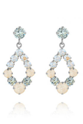 Mini Delia Earrings rhodium, Azore Combo