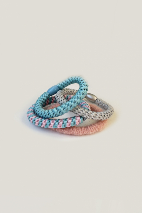 4-pack Elastic Hair Tie, Cotton Candy Combo