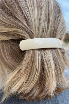 Hair Barrette, Creme