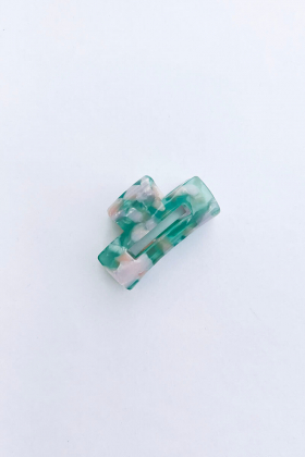 X-Small Square Claw, Green/pink