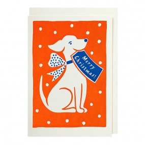 Notelet Card, Christmas Dog