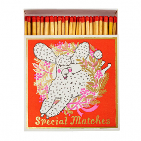 Square Matchbox, Christmas Poodle
