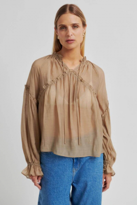 Tundra Blouse, Petrified Oak