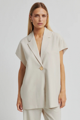 Blanca Waistcoat, Soft Beige