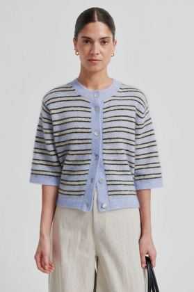 Stellar Knit Cardigan, Halogen blue