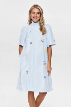 Nuashley embrodery dress, Airy Blue