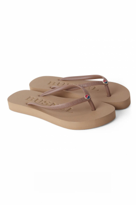 Vivi Flip Flop, Tan & Gold