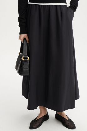 Pheobes Organic Cotton Skirt, Black