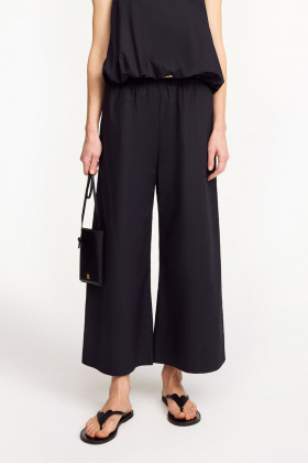 Luisa high-waist trousers, Black