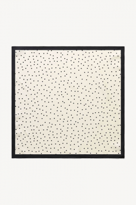 Poula silk scarf, Black